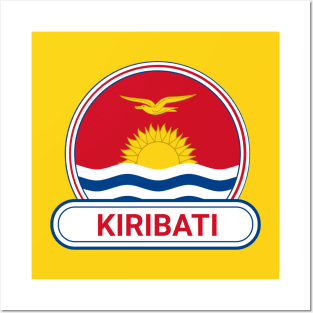 Kiribati Country Badge - Kiribati Flag Posters and Art